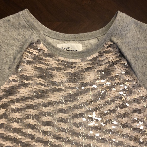 Sequin Front Sweatshirt by Express - Picture 2 of 16